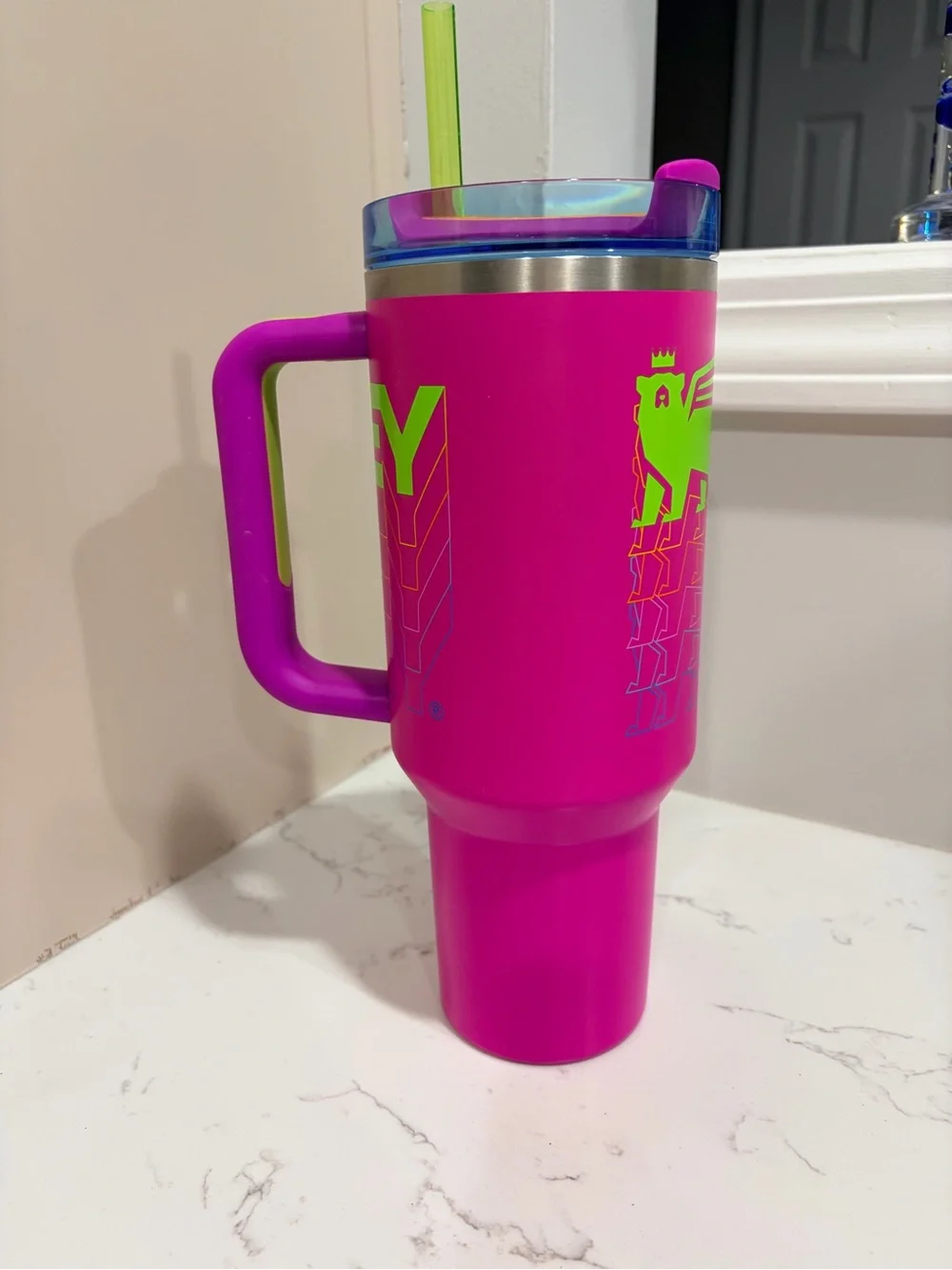 Neon Pink Stanley Tumbler